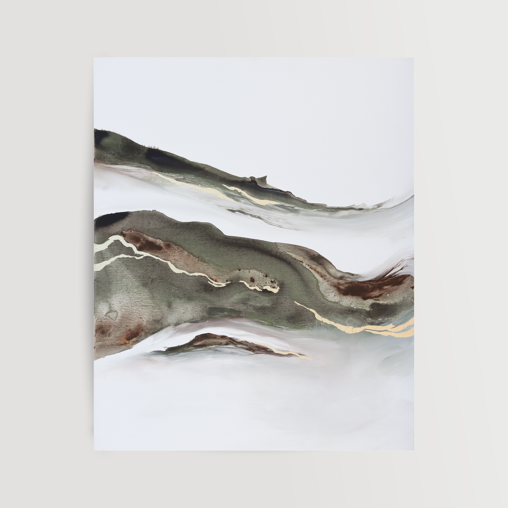 Terra No. 7 – Giclée Fine Art Print with Gold Leaf on Paper